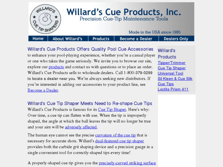 www.willardscueproducts.com