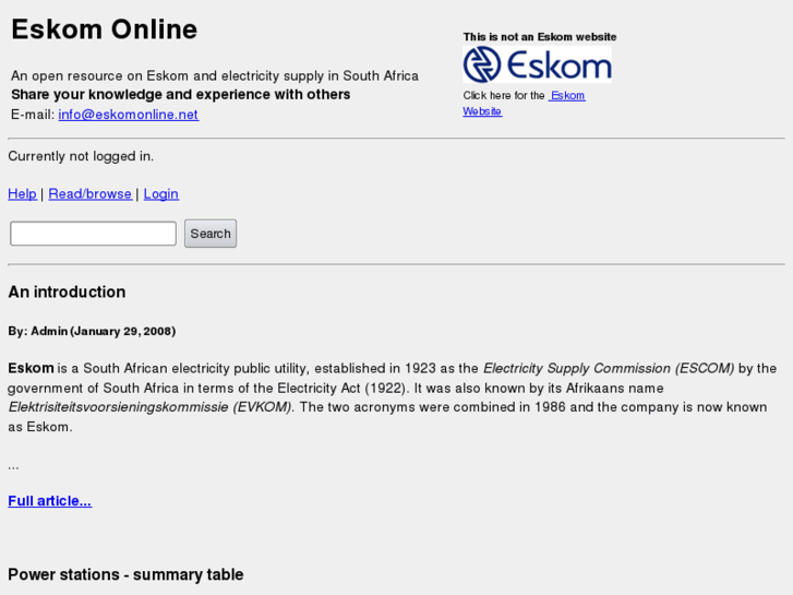 www.eskomonline.net