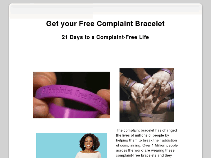 www.complaintbracelet.org