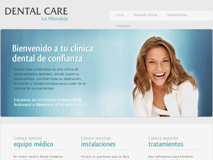 www.dentalcarelamoraleja.es