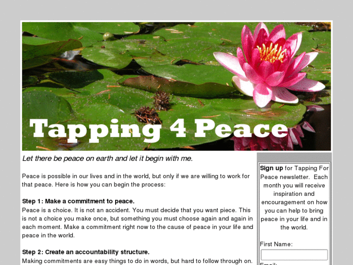 www.tapping4peace.com