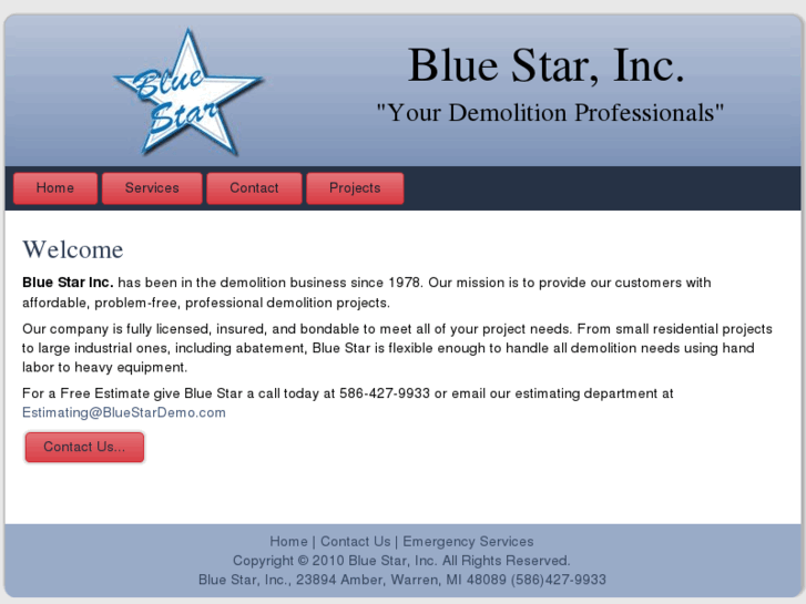 www.bluestardemo.com