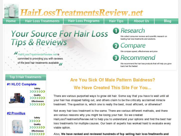 www.hairlosstreatmentsreview.net