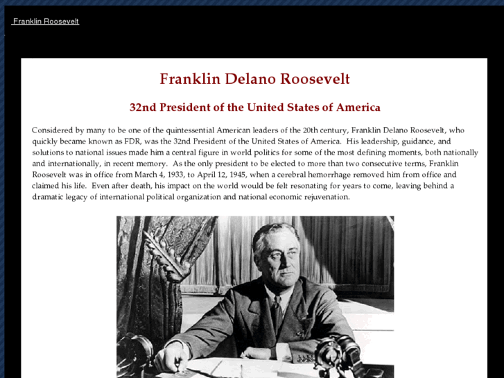 www.franklinroosevelt.com