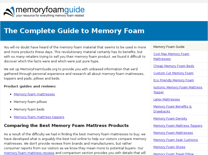 www.memoryfoamguide.org