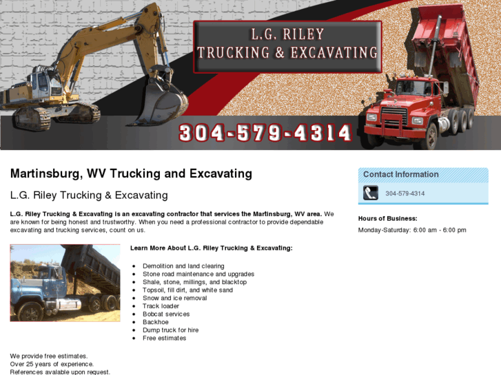 www.lgrileytruckingandexcavating.com