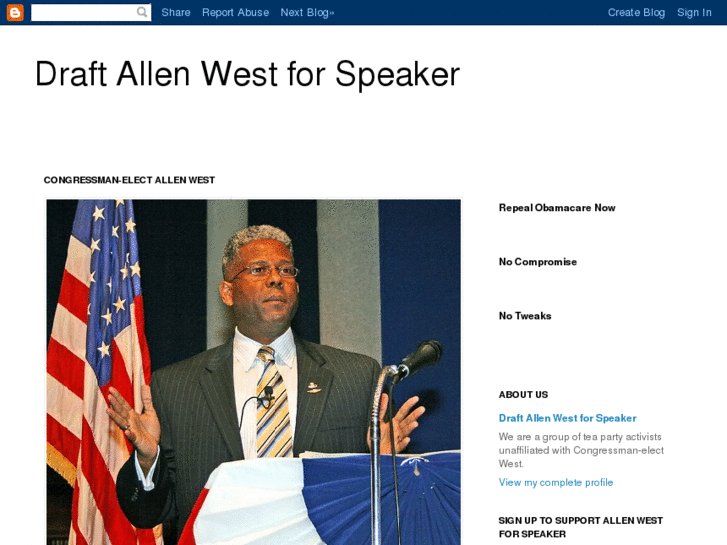 www.draftallenwestforspeaker.com