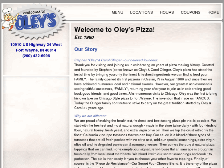 www.oleyspizza.com