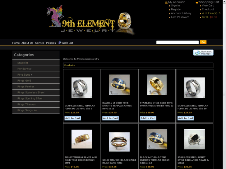 www.9thelementjewelry.com