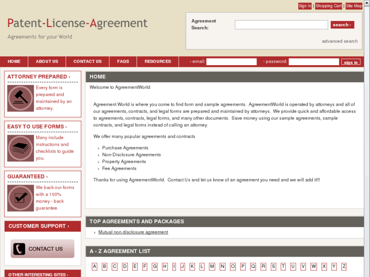 www.patent-license-agreement.com