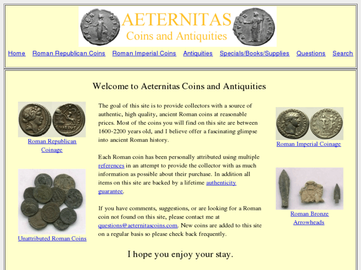 www.aeternitascoins.com