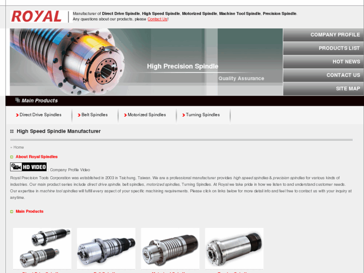 www.precision-spindle-royal.com