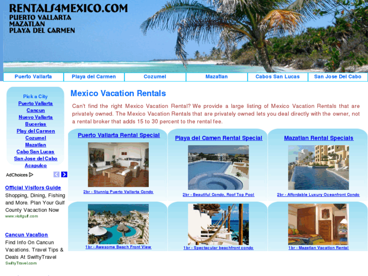 www.rentals4mexico.com