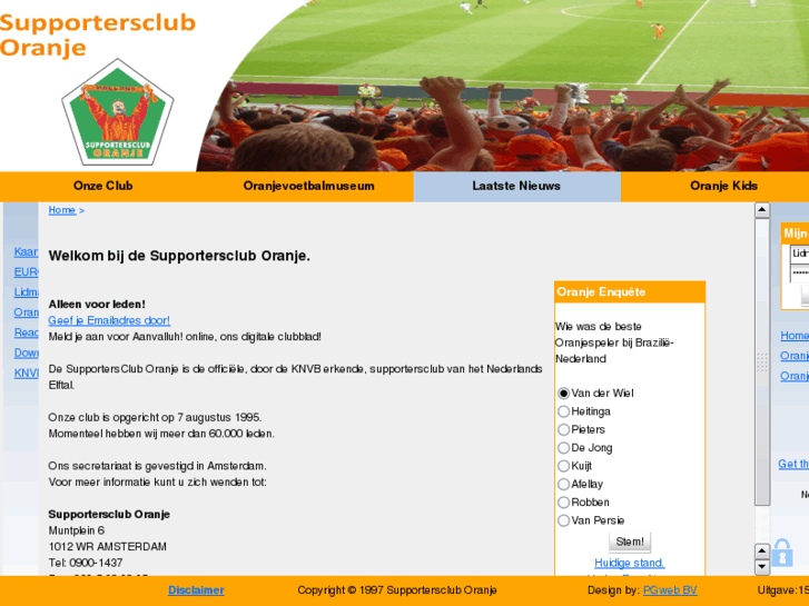 www.supportersclub-oranje.nl