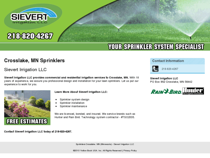 www.sievertirrigationcrosslakemn.com