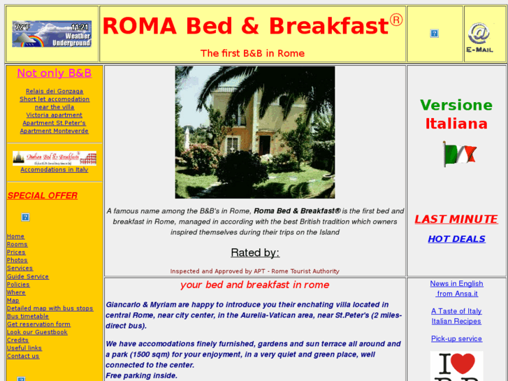 www.bedandbreakfastroma.biz