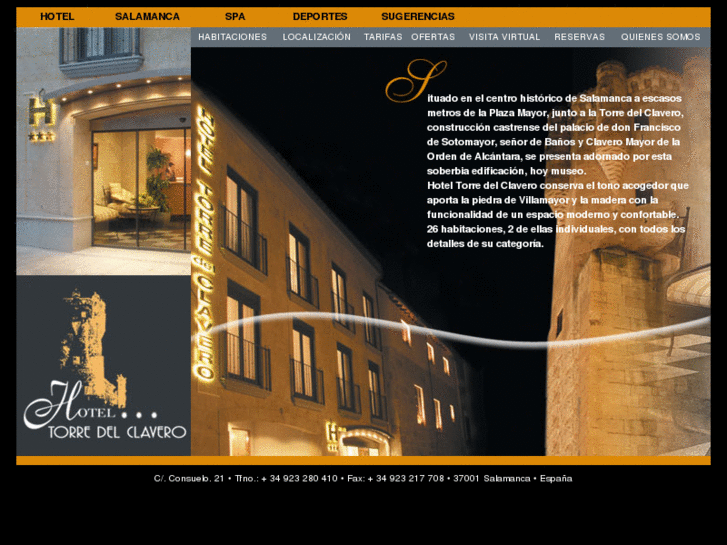 www.hoteltorredelclavero.com