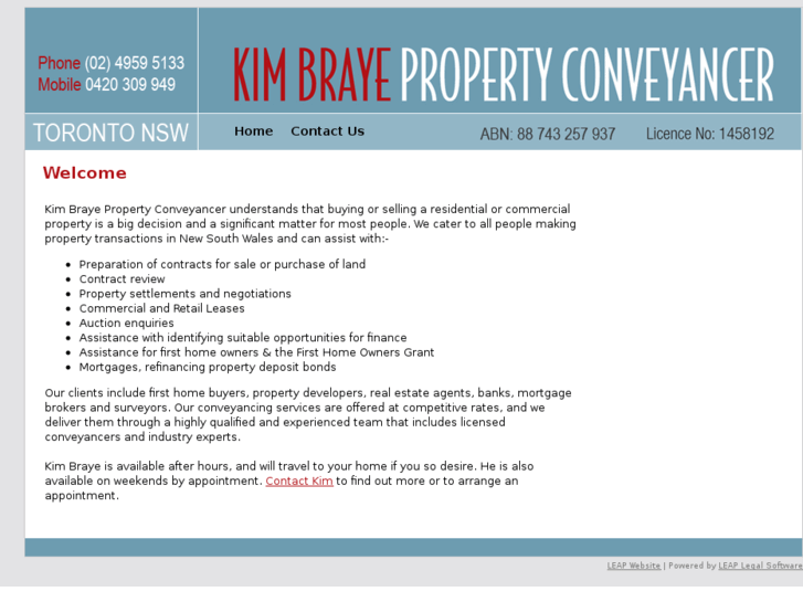 www.kimbrayepropertyconveyancer.com