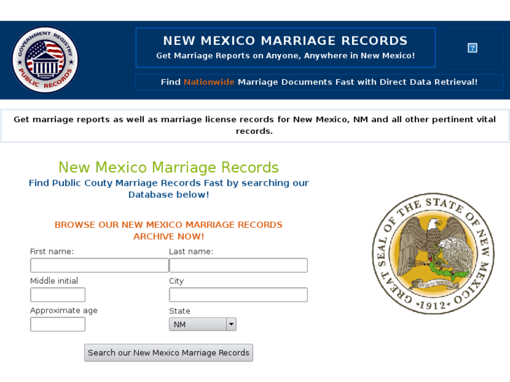 www.newmexicomarriagerecords.org