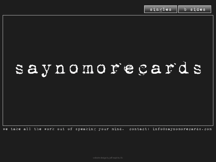 www.saynomorecards.com