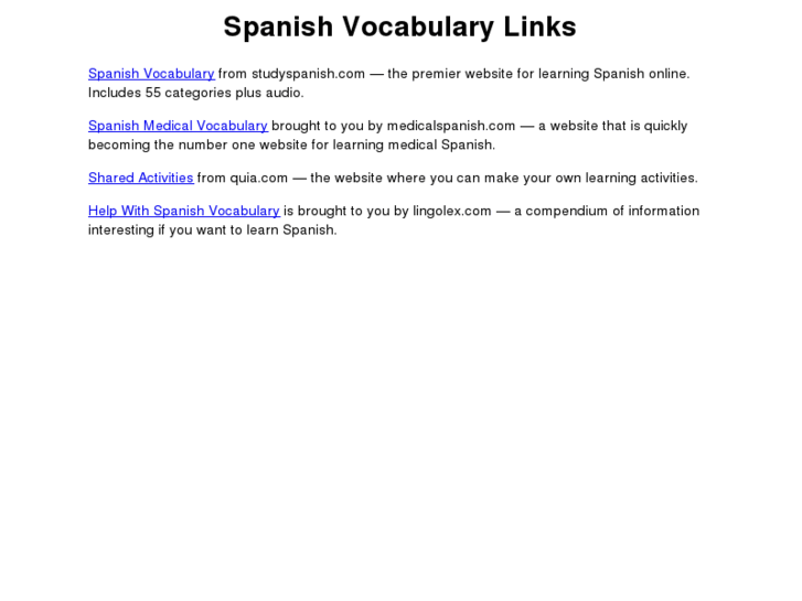 www.spanishvocabulary.com