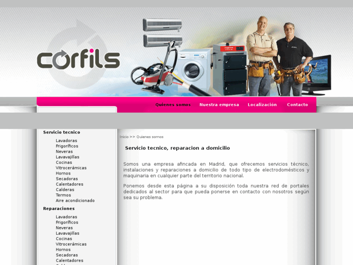 www.serviciostecnicos-reparaciones-corfils.es