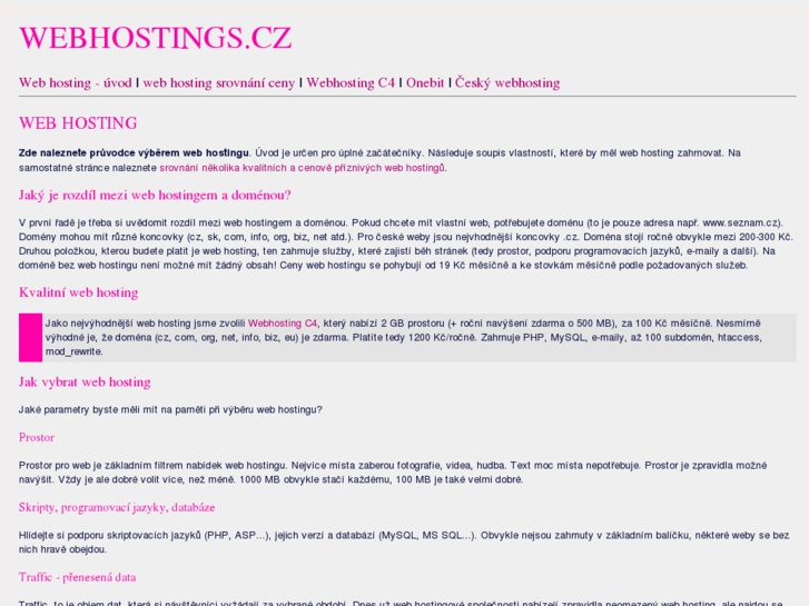 www.webhostings.cz