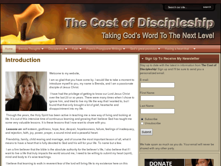 www.thecostofdiscipleship.com