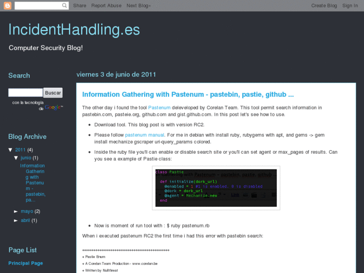 www.incidenthandling.es