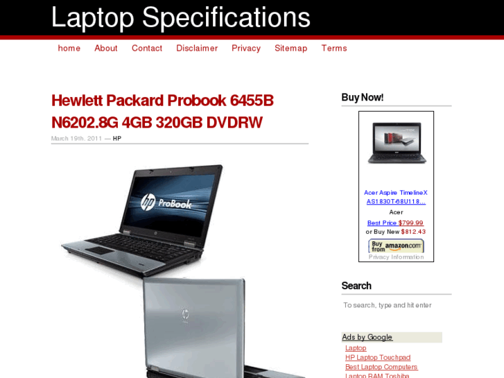 www.laptopspec.info