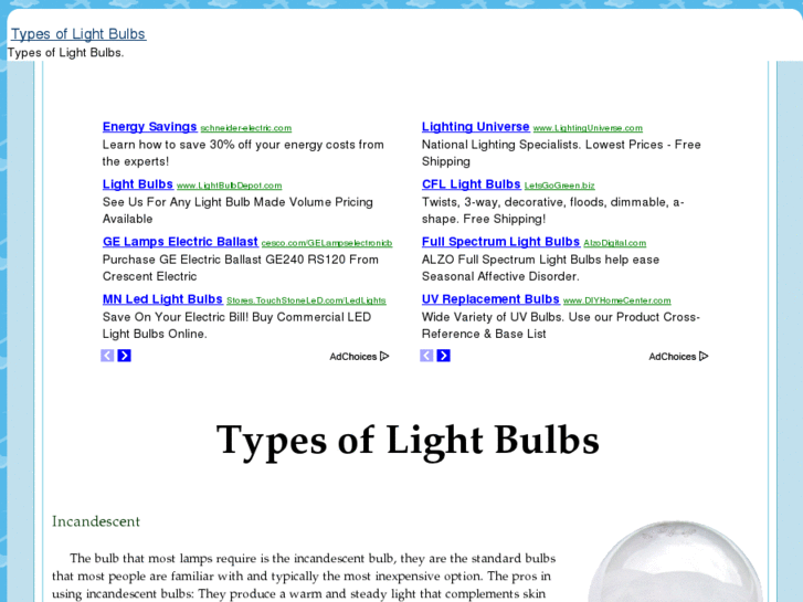 www.typesoflightbulbs.com