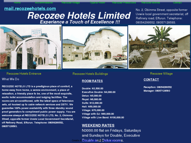 www.recozeehotels.com