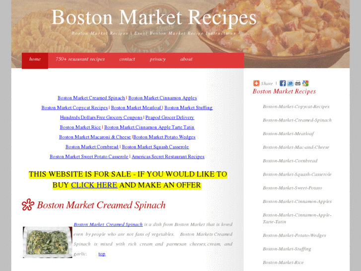 www.bostonmarketrecipes.info