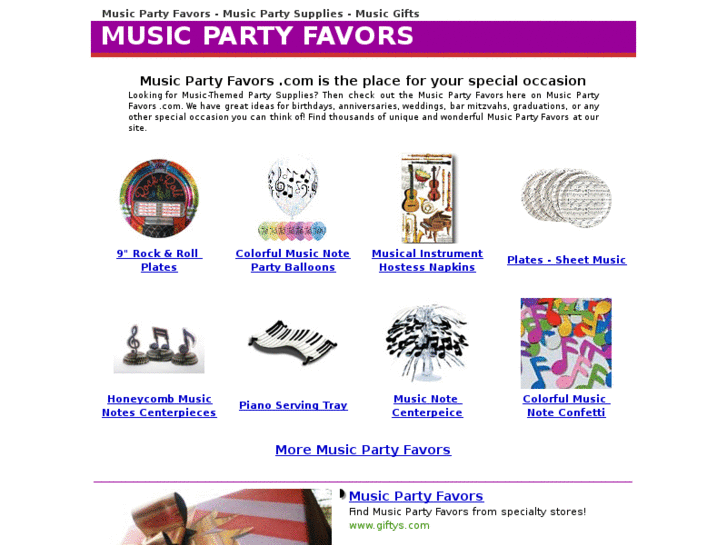 www.musicpartyfavors.com