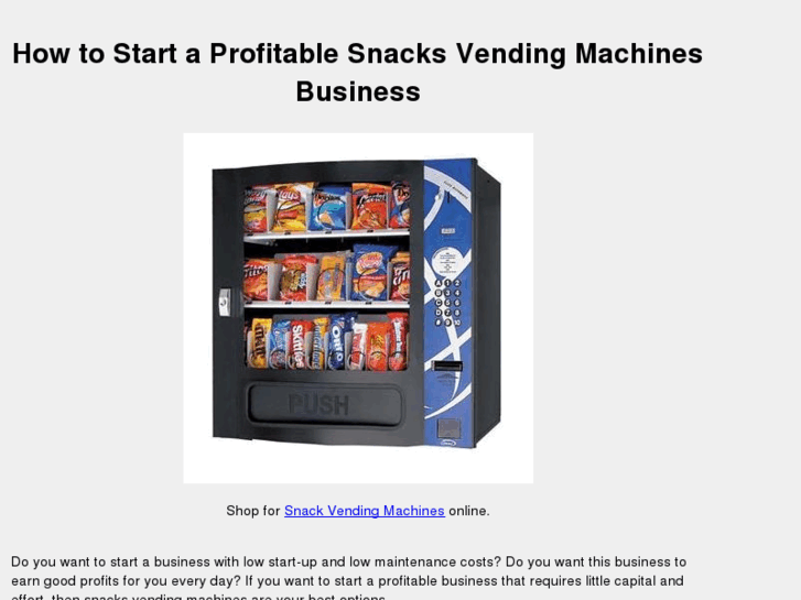 www.snacksvendingmachines.com