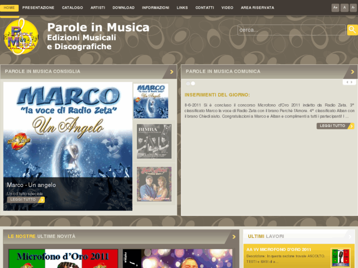 www.paroleinmusica.com