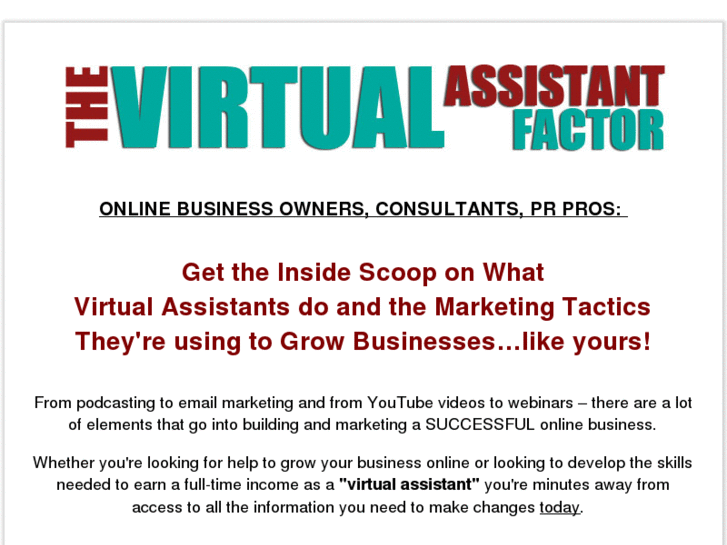 www.thevirtualassistantfactor.com