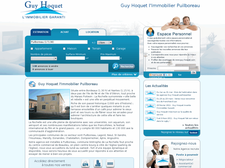 www.guyhoquet-immobilier-puilboreau.com