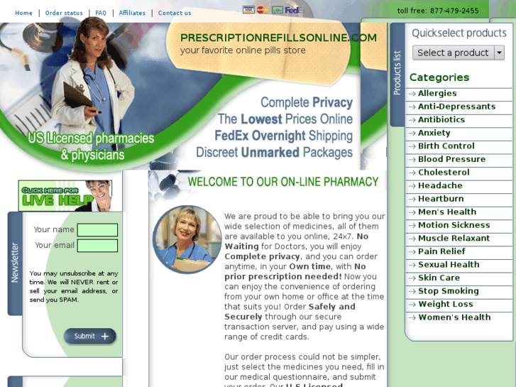 www.prescriptionrefillsonline.com