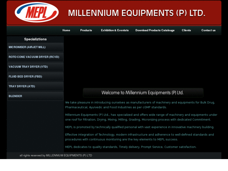 www.millenniumequipments.com