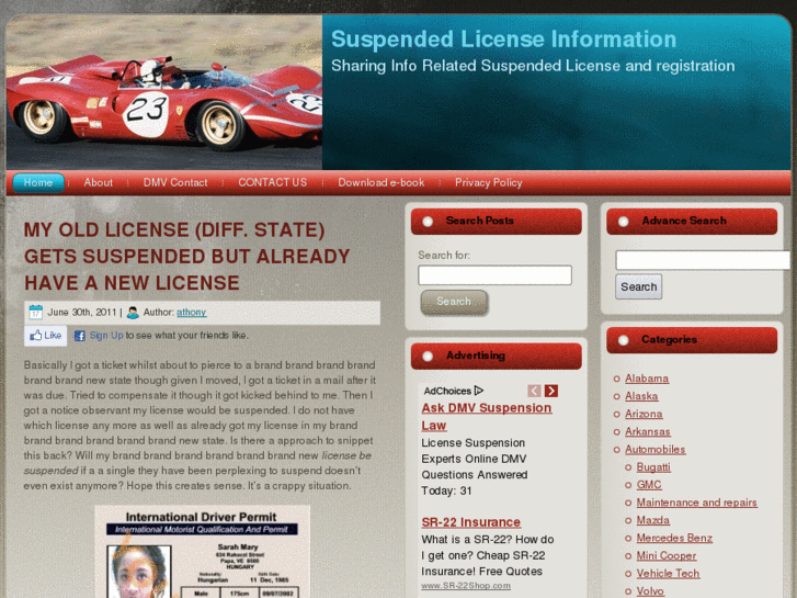 www.suspendeddrivinglicenses.com