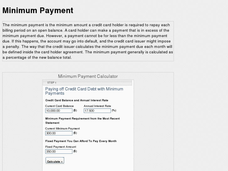 www.minimum-payment.com