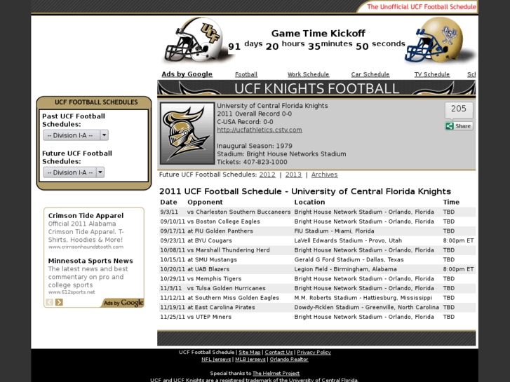 www.ucffootballschedule.com