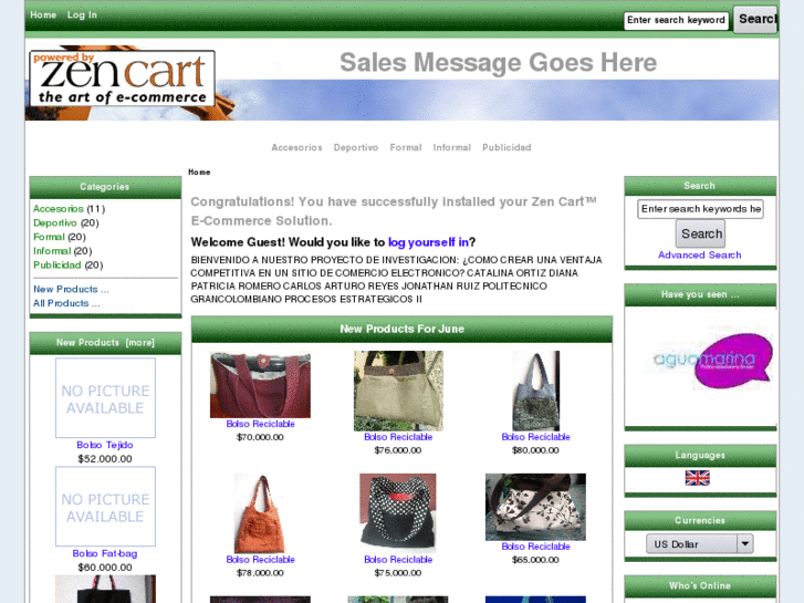 www.aguamarinabags.com