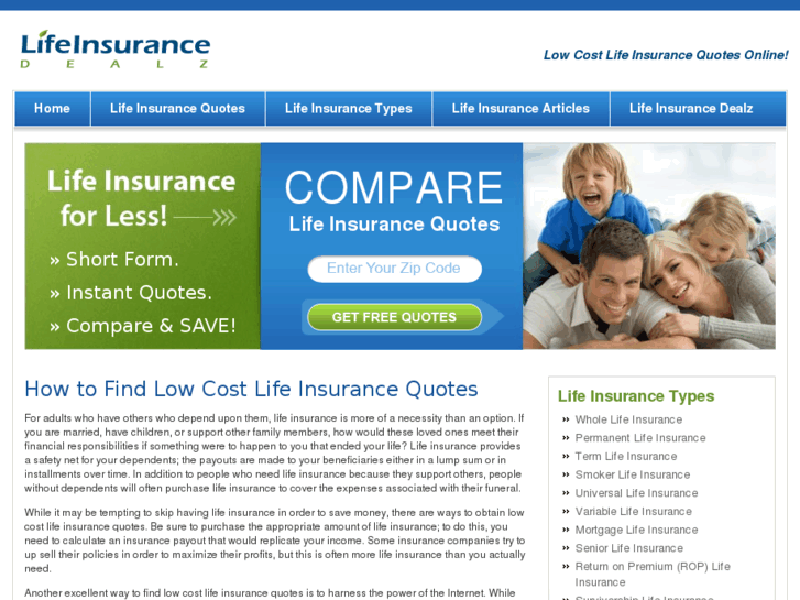 www.lifeinsurancedealz.com