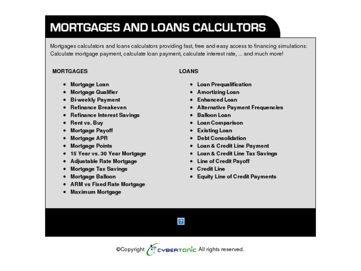 www.mortgages-loans-calculators.com