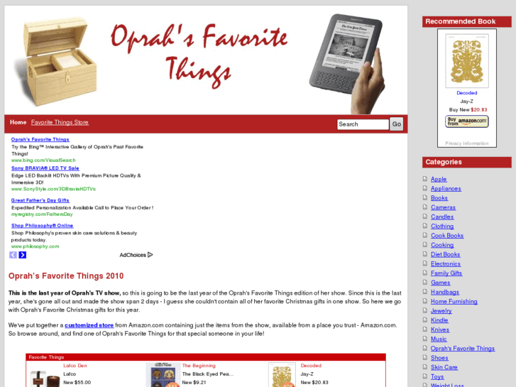 www.oprahsfavoritethings2008.com