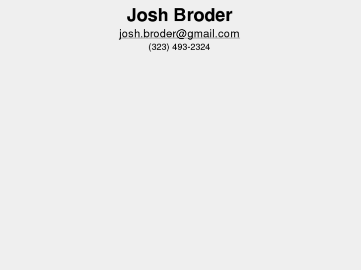 www.joshbroder.com
