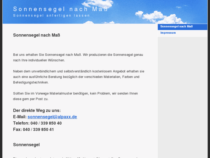 www.sonnensegelnachmass.net