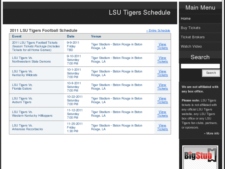 www.lsutigersschedule.com